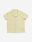 HOP Kids Yellow Embroidered Resort-Fit Cotton Shirt