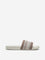 SOLEPLAY Beige Striped Slides