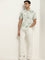 WES Casuals Sage Leaf Printed Slim-Fit Cotton Shirt