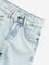 HOP Kids Light Blue Washed Mid-Rise Denim Shorts