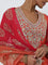 Vark Coral Floral Embellished Kurta, Pants And Dupatta Set