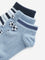 Y&F Kids Blue Football Printed Socks - Pack of 3