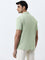 WES Casuals Mint Slim-Fit Cotton Blend Polo T-Shirt