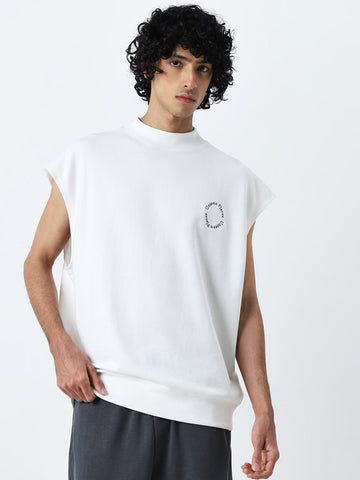 Studiofit White Relaxed-Fit T-Shirt