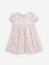 HOP Kids Pink Lace Embroidered Tiered Dress