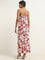 Wardrobe Red Floral Printed Slip Dress