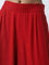 LOV Red High-Rise Blended Linen Trousers