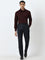 WES Formals Burgundy Solid Slim-Fit Shirt