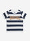 HOP Kids Navy Stripe Printed Cotton T-Shirt