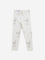 HOP Kids Off-White Printed Mid-Rise Cotton Blend Pants