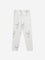 HOP Kids Off-White Printed Mid-Rise Cotton Blend Pants