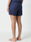 Wunderlove Blue Ribbed High-Rise Shorts