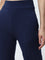 Studiofit Navy High-Rise Cotton Blend Track Pants