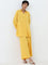 Utsa Yellow Solid High-Rise Palazzos