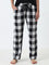 Wunderlove Black Checkered Mid-Rise Pyjamas