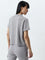 Studiofit Grey Textured Cotton T-Shirt