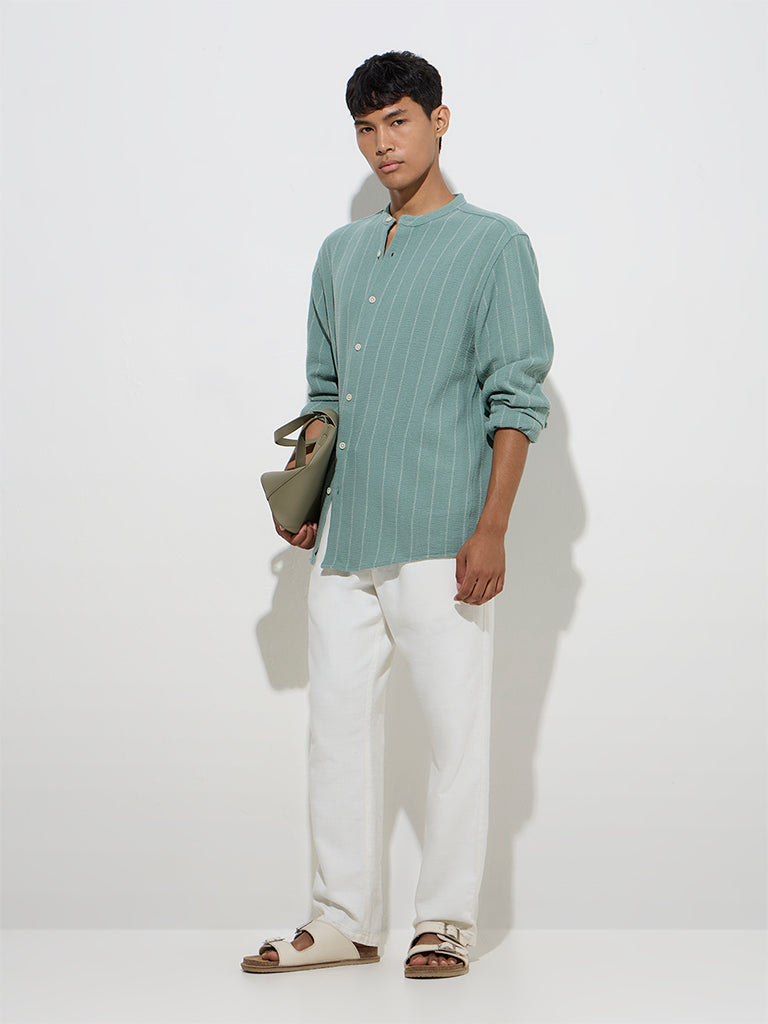 ETA Sage Striped Relaxed-Fit Cotton Shirt