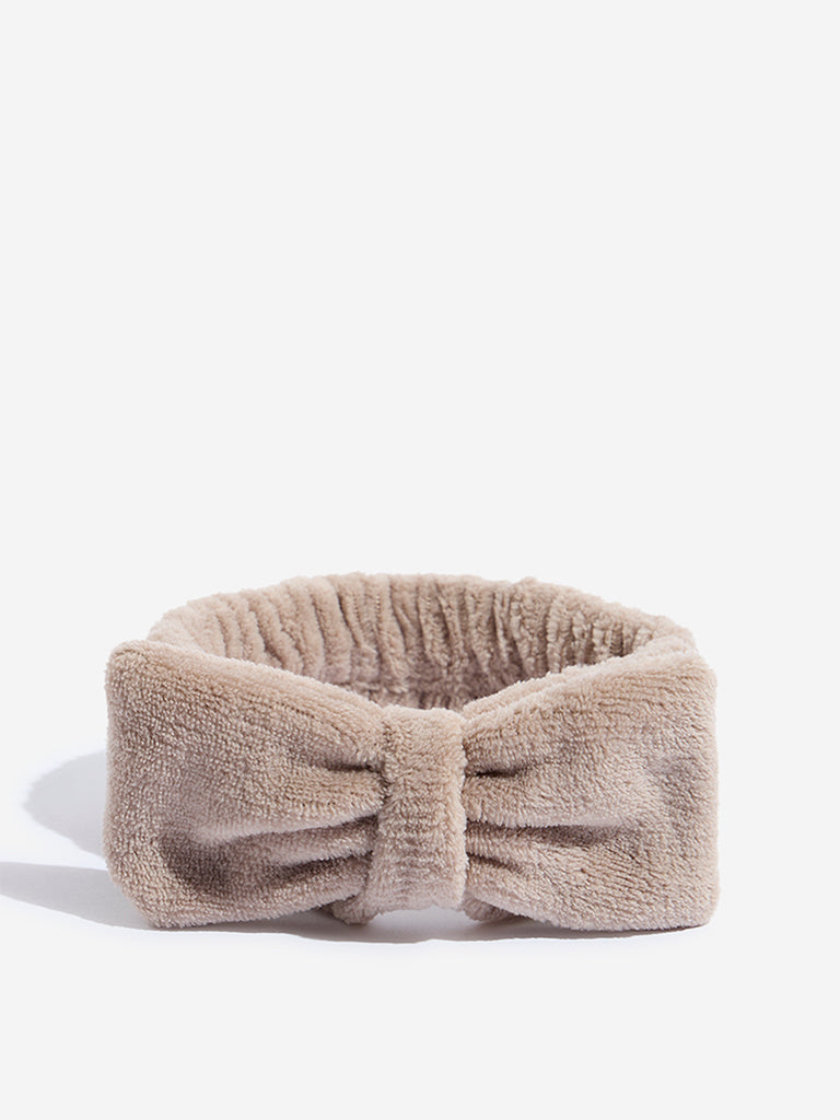 Studiowest Brown Bow-Detailed Makeup Band