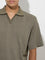 ETA Sage Self-Striped Knitted Relaxed-Fit Polo T-Shirt