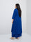 Diza Blue Sealife-Inspired High-Low Cotton Kurta