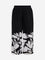 Gia Black Floral Design Mid-Rise Pants