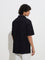 ETA Black Paisley Design Relaxed-Fit Cotton-Blend Shirt