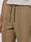 ETA Taupe Self Relaxed-Fit Mid-Rise Cotton-Blend Chinos