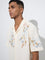 ETA Cream Embroidered Relaxed-Fit Cotton Shirt
