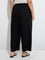 Diza Black Solid Ethnic Pants