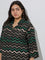 Diza Black Chevron Design A-Line Kurta