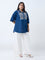 Diza Indigo Embroidered Cotton Tunic