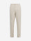 ETA Beige Striped Relaxed-Fit Mid-Rise Cotton Chinos