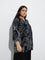 Diza Black Foliage Printed Tunic