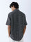 ETA Black Checks Detailed Relaxed-Fit Cotton Shirt