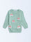 HOP Baby Light Green Embroidered Sweater