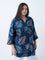 Diza Indigo Leaf Design Ethnic Tunic
