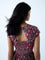 Bombay Paisley Red Floral Design Cotton A-Line Dress
