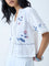 Bombay Paisley White Embroidered Cotton Top