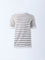 Ascot White Stripe Relaxed-Fit Cotton T-Shirt