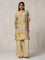 Abstract Printed Beige Kurta