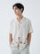 ETA Off-White Floral Embroidered Relaxed-Fit Cotton Shirt