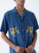 ETA Indigo Floral Embroidered Relaxed-Fit Shirt