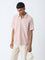 ETA Dusty Pink Textured Relaxed-Fit Cotton-Blend T-Shirt