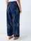 Diza Indigo Bandhani Floral Pattern Pants