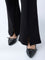 Gia Black Bootcut High-Rise Trousers