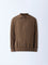 ETA Taupe Textured Relaxed-Fit Cotton-Blend Polo Sweater