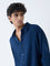 ETA Indigo Crinkle-Textured Relaxed-Fit Cotton Shirt