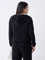 Gia Black Knit-Textured Jacket
