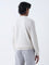 Ascot Cream Knit-Textured Relaxed-Fit Cotton-Blend Sweater