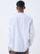 ETA White Striped Relaxed-Fit Cotton Shirt